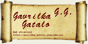 Gavrilka Gatalo vizit kartica